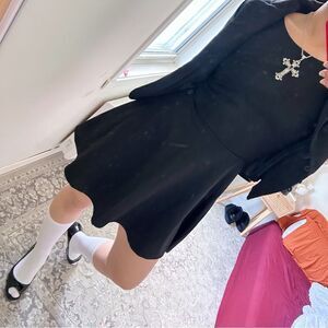 2000s y2k minimalist goth whimsigoth preppy mini babydoll dress